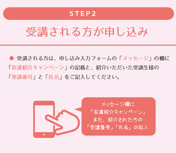 お友達紹介キャンペーンのご利用方法